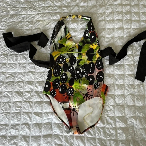 Clover Canyon back wrap one piece swimsuit - Picture 1 of 7